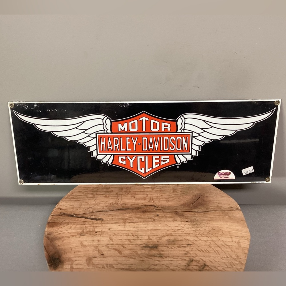 🔴 Vintage - Harley-Davison Motor Cycles - Porcelain Enamel on Steel Sign - BONUS - Picture 2 of 12